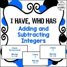 i have, who has adding and subtracting numbers