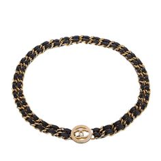 Authentic, pre-loved Chanel black leather braided gold medallion double chain belt. Features gold medallion and black leather braided double chain with CC clasp. Ultra rare investment piece. Marked Chanel CC Made in France Double Belt, Leather Formal Shoes, Belt Gold, Gold Medallion, Chanel Accessories, Double Chain, Chain Belt, Chanel Black, Leather Belts