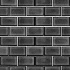 sample berkeley brick tile wallpaper in black by bd wall 1 Black Brick Tiles, Metro White, Wallpaper In Black, Luxurious Colors, Brick Tile, Tile Wallpaper, Brick Tiles, Pattern Repeat, Post Modern