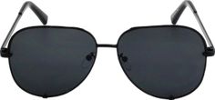 Black Rimless Sunglasses With Metal Frame, Black Rimless Shield Sunglasses For Outdoor, Black Cat Eye Aviator Sunglasses With Uva Protection, Black Wayfarer Sunglasses With Metal Frame, Black Aviator Sunglasses With Metal Frame, Black Cat Eye Sunglasses With Uva Protection For Outdoor, Black Aviator Sunglasses With Metal Frame For Outdoor, Black Metal Frame Aviator Sunglasses For Outdoor, Casual Black Aviator Sunglasses With Metal Frame