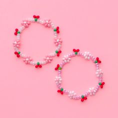 This listing is for 1 (one) cherries & daisies bracelet! This bracelet does not come with a letter bead bracelet or the single stacker cherry bracelet. The video is just to show what this bracelet looks like stacked with the others :) *Link to the single cherries bracelet: https://www.etsy.com/listing/1762278403/ *Link to the custom name bracelet: https://www.etsy.com/listing/940495777/ SIZING: Measure your wrist around the widest point and add .25-.5 inches to get the most comfortable or desired fit. If you don't have a flexible tape measure, you can use a piece of string to wrap around your wrist and then measure the length of the string. (For example: my wrist size is 6" and I will wear a 6.5" bracelet for a snug fit and 7" for a loose fit). CARE INSTRUCTIONS: Please be careful to not o Handmade Red Bracelets For Spring, Cute Red Jewelry For Spring, Spring Friendship Bracelets With Letter Beads As Gifts, Spring Gift Friendship Bracelets With Letter Beads, Spring Letter Beads Bracelet, Cute Flower Stretch Bracelet For Gift, Red Bracelet Gift For Spring, Trendy Flower Shaped Jewelry With Letter Beads, Trendy Flower-shaped Jewelry With Letter Beads