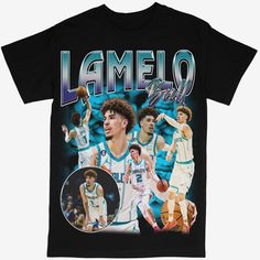 Beyond Dope  Lamelo Ball Charlotte Hornets NBA Basketball Tee (V2) Teen Basketball Shirts, Basketball Fan Apparel Tops With Sublimation Print, Fan Apparel Tops With Sublimation Print For Basketball, Sublimation Print Tops For Basketball Fans, Dream Birthday, Design Flyers, Basketball Tees, Balls Shirt, Lamelo Ball