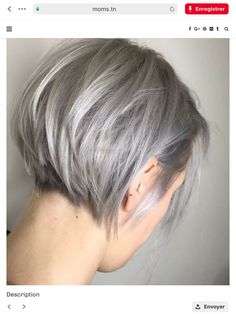 Bob Hairstyles 2018, Short Bob Cuts, Bob Cuts, Silver Grey Hair, Short Grey Hair, Bob Haircuts For Women