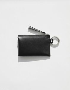 terrible studio vegan leather card pouch with detachable crossbody chain strap_front Minimalist Everyday Wallet With Zipper Closure, Black Coin Purse With Zipper Pocket, Functional Wallet With Key Clip For Daily Use, Trendy Rfid Blocking Coin Purse For Daily Use, Modern Coin Purse With Key Clip For Travel, Modern Travel Coin Purse With Key Clip, Everyday Functional Wallets With Key Clip, Everyday Functional Wallet With Key Clip, Versatile Coin Purse With Key Clip For Daily Use