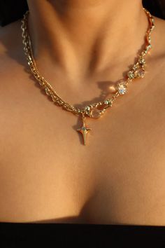 18K Real Gold Plated Moonlight Star Necklace Dope Jewelry Accessories, Jewelry Accessories Ideas, Dope Jewelry, Best Gifts For Her, Waterproof Jewelry, Jewelry Lookbook, Creating Jewelry, Fancy Jewelry, Girly Jewelry