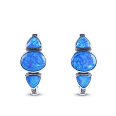 Like the color of blue ocean,the earrings showcase unbelievable natural beauty. You will fall in love with them at first sight.

Weight: 4.85 gWidth: 21.23 mmHeight: 9.41 mmThickness: 3.9 mmMaterial: Plating Color: Silver Blue Gemstone Accented Round Earrings, Blue Clip-on Earrings Fine Jewelry, Blue Opal Gemstone Earrings, Blue Round Clip-on Jewelry, Sapphire Sterling Silver Hoop Earrings, Blue Sterling Silver Hoop Earrings Fine Jewelry, Blue Teardrop Gemstone Hoop Earrings, Blue Opal Jewelry With Gemstone Accents, Opal Gemstone Earrings For Anniversary