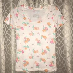 Size Xs White Flowers, Color White, Womens Tops, Tops & Tees, Women Shopping, T Shirt, White, Color