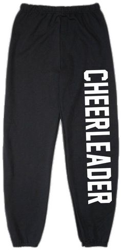 Cheerleading Sportswear For Sports Season, Hip Hop Style Stretch Sweatpants With Letter Print, Moisture-wicking Activewear For Cheerleading, Sporty Bottoms For Cheerleading, Cotton Athleisure Pants For Sports Events, Sporty Bottoms For Cheerleading And Sports Season, Sportswear For Cheerleading, Team Spirit Cotton Bottoms For Sports Events, Sports Cotton Pants With Letter Print