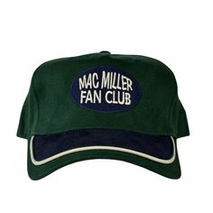 Mac miller fan club custom embroidered Strapback green hat – Old School Hats Vintage Green Dad Hat With Curved Bill, Classic Green Snapback Hat With Curved Brim, Classic Green Baseball Cap With Embroidered Logo, Green Classic Baseball Cap With Embroidered Logo, Green Flat Bill Dad Hat With Embroidered Logo, Green Curved Bill Trucker Hat For Sports Events, Green Sporty Trucker Hat With Curved Brim, Green Trucker Hat For Sports Events, Sporty Green Trucker Hat With Curved Brim