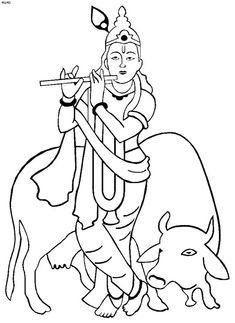 Krishna Coloring Pages, Holi Painting, Krishna Drawing, Dancing Drawings, Easy Love Drawings, Ganesh Art, Krishna Janmashtami, Krishna Painting, Indian Art Paintings