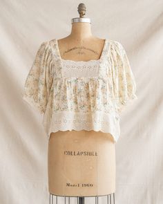 Orangerie Babydoll Top Babydoll Tops, Clothing Tape, Pretty Cottage, Floral Babydoll Top, Baby Doll Top, Boho Cottage, Adored Vintage, Effortless Outfit, Bodice Dress