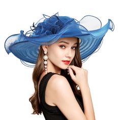 PRICES MAY VARY. Amazing wide brim derby hats with no detachable fascinator come with free headband and hairclip for your different dressing and hairstyle.Get one for more dressing inspiration. Double layer design: organza and hard mesh. UV proof, comfortable, lightweight, breathable and easy to restore shape. Adjustable head circumference.Fit for head circumference about (22"~22.8"). only (0.23lb). Perfect for Tea Party,Wedding , Garden Party, Gatsby Party,Beach party, Race Day Events,Cocktail Spring Party Hat With Wide Brim, Summer Party Cloche Sun Hat, Wide Brim Hat For Spring Party, Spring Party Sun Hat With Short Brim, Brimmed Top Hat For Summer Races, Spring Party Fedora Fascinator, Spring Party Boater Hat With Wide Brim, Summer Party Fedora Costume Hat, Summer Party Top Hat With Short Brim