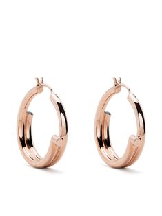 rose gold-tone brass small hoop design polished finish hinge-pin fastening for pierced ears Two's company. These earrings come as a pair. Black Jewelry Earrings, Rosé Gold, Hinge Pin, Hoop Design, Maria Black, Black Jewelry, Rose Gold Earrings, Pierced Ears, Ear Piercings