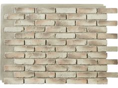 a white brick wall with no mortars or mortars on it's sides