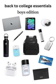 every day essentials in college || #college #backtoschool #backtocollege #essentials #whatsinmybag #bagtour #apple #macbook #ipad #school #uni #university #firstdayofschool #firstdayofcollege #firstyear #freshman #boys #outfit @tumitravel @hydroflask @touchland #chanel #touchland #clean #aesthetic #hydroflask #stanley Men Essentials Man Stuff, Mens Essentials Accessories, Aesthetic Hydroflask, Sports Bag Essentials, Ipad School, College Backpack Essentials, College Necessities, What's In My Backpack, Freshman Tips