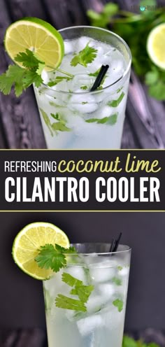 this refreshing coconut lime cilantro cooler is the perfect summer drink for cold weather