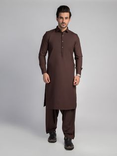 Mens Coffee Dark Brown Plain Shalwar Kameez Mens Eid Shalwar Kameez Color: Coffee Brown Fabric: Wash and wear Dress Type: Handmade Please beware when you're choosing the variations of this dress. Feel free to discuss any issue regarding your order. You'll get a quick solution and will be satisfied. Pakistani Mens Shalwar Kameez Shawl, Brown Long Sleeve Traditional Wear For Eid, Formal Long Sleeve Brown Kurta, Traditional Long Sleeve Brown Kurta, Formal Brown Kurta For Eid, Brown Kurta With Dabka Detailing For Wedding, Traditional Brown Kurta For Wedding, Unstitched Brown Lawn Suit With Dabka Details, Semi-formal Lawn Suit With Naqshi For Eid