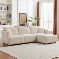 MODERN SIMPLE COMBO SOFA: Simple but not simplistic, this modular combo sofa blends modern style with plush comfort. Soft, luxurious corduroy fabric upholstery provides a chic and sophisticated look. Each chair in this combination sofa can be moved and mixed and matched. The interior of the modern sofa is made of high-density foam and individual spring packs for a perfect fit and quick recovery, so it won't collapse after long hours of use. Fabric: Beige Fabric | Multi Color Sectional - Latitude Corduroy Fabric, Fabric Upholstery, Sectional Sofa, Sectional, Upholstery, Couch, Cushions, Sofa, Living Room