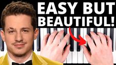 a man in a yellow jacket and bow tie is playing the piano with his hands