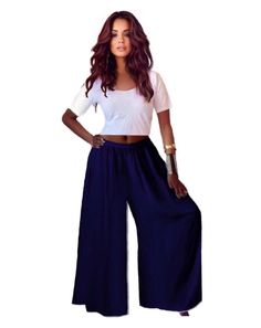 5 Versatile Stretch Wide Leg Pants For Vacation, Versatile Blue Wide Leg Pants For Summer, Versatile Blue Bottoms For Vacation, Versatile Blue Bottoms For Beach, Blue Stretch Wide Leg Pants For Summer, Versatile Blue Beach Bottoms, Versatile Blue Relaxed Fit Wide Leg Pants, Navy Summer Wide Leg Pants, Navy Wide Leg Pants For Summer