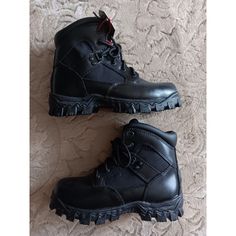 New With Tags. Rocky Alpha Force Black Leather And Canvas Lace-Up Boots. Tactical Combat Style. Waterproof. Winter Hiking Boots, Rocky Boots, Womens Safety, Combat Style, Womens Camo, Steel Toe Work Boots, Hiking Boots Women, Leather And Canvas, Waterproof Hiking Boots