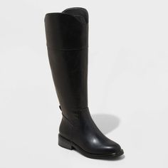 Women's Sienna Tall Riding Boots - A New Day™ Black 9 Beach Socks, Tall Riding Boots, Rubber Boot, Tall Boots, Boot Shop, Platform Heels, A New Day, High Boots, Knee High Boots