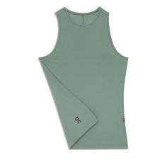 a tank top that has the letter r on it and is light green with black lettering