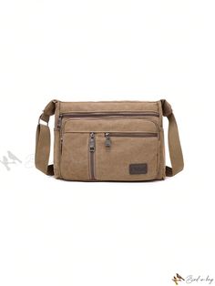 Bird in Bag - Canvas Travel Bag with Multiple Pockets and Large Capacity Casual Khaki Satchel For Outdoor Use, Casual Khaki Satchel For Outdoor, Large Capacity Beige Bags For Outdoor, Large Capacity Beige Bag For Outdoor, Beige Outdoor Bag With Large Capacity, Beige Outdoor Bag With Pockets, Beige Large Capacity Bag For Outdoor, Beige Bags With Pockets For Outdoor, Casual Brown Bags With Zipper Pocket