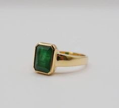 Panna Ring, Mens Emerald Rings, Smaragd Ring, Ring Emerald Cut, Mens Gold Jewelry, Solitaire Setting, Ring Emerald, Jewelry Christmas, Unisex Ring