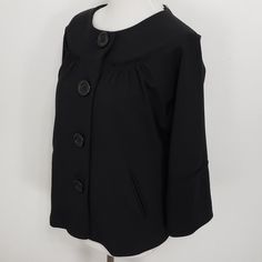 Grace Elements 8 Black Stretch Jacket Coat 3/4 Sleeves Pockets 4 Big Buttons Fully Lined New New With Tag Armpit To Armpit: 20" Across Total Length: 22 1/2" Long All Sales Final - We Do Not Accept Returns. Please View All Photos As They Are Part Of The Description. What You See Here Is Exactly What You Will Receive. Welcome To Thebirdsbargains Where Every Birdies Welcome! We Offer New, Used, Vintage, Antique, And Many ‘One Of A Kind’ Items. We Try To Describe Our Items To The Best Of Our Ability New New, Black Stretch, Jacket Coat, Vest Jacket, New Color, Coats Jackets, Auction, Jackets & Coats, Jackets For Women