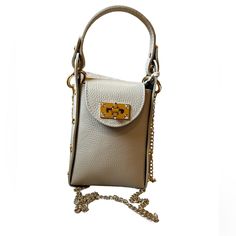 Nwt Anna Poala Italian Leather Small Phone Crossbody Bag New With Tags In Cream Color. Genuine Italian Leather With Flap Twist Closure And Gold Hardware. Luxury Crossbody Phone Bag With Removable Pouch, Chic Leather Shoulder Phone Bag, Luxury Evening Phone Bag With Adjustable Strap, Formal Beige Shoulder Bag With Mobile Phone Holder, Chic Phone Shoulder Bag With Removable Pouch, Chic Leather Clutch Phone Bag, Elegant Phone Shoulder Bag With Removable Pouch, Evening Leather Phone Bag With Detachable Strap, Chic Phone Bag With Detachable Strap