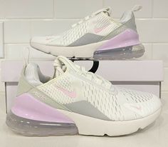 Nike 270s Women, Nike Air Max 270 Purple And White, Cute Running Shoes Nike, Women's Nike Shoes, Nike 270 Shoes, Air 270 Nike, Nike Shoes Air Max 270, 270 Air Max Shoes, 270 Nike Shoes