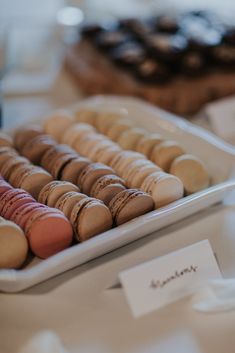 there are many different types of macaroons on the table