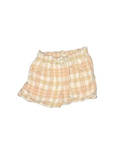 American Eagle Outfitters Shorts Size: Medium Bottoms - used. 55% LINEN, 45% VISCOSE, Checkered/Gingham | American Eagle Outfitters Shorts: Orange Checkered/Gingham Bottoms - Size Medium Plaid Cotton Shorts For Daywear, Gingham Shorts For Spring Daywear, Spring Gingham Shorts For Daywear, Gingham Bottoms With Pockets For Summer, Summer Gingham Bottoms With Pockets, Plaid Cotton Beach Bottoms, Plaid Bottoms With Elastic Waistband, Plaid Bottoms With Elastic Waistband And Short Length, Gingham Cotton Bottoms For Vacation