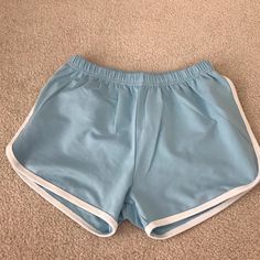 Brand New! I Just Bought These Shorts! The Color Is Beautiful! The Size Says A Xl Because It’s In Asian Sizing, Which Is Relatively Smaller Than American Sizing. I Would Say It’s Like A Medium. Light Blue Casual Workout Bottoms, Casual Stretch Light Blue Shorts, Blue Cotton Workout Bottoms, Light Blue Stretch Summer Bottoms, Light Blue Sporty Bottoms For Spring, Sporty Light Blue Bottoms For Spring, White Running Shorts, Lululemon Running Shorts, Black Nike Shorts