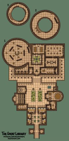 the great library floor plan from harry potter