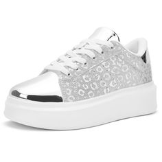 PRICES MAY VARY. Shiny PU Upper: This glitter sneakers will surely make you love it! Designed with glitter fabric and metallic sequins,make your shoes look unique and shiny. Super light weight and soft shoe interior, provide you comfortable feeling all day long. Platform Design: Platform sparkly sneakers sole measures approximately 1.6", making you look more fashionable and young with the stylish platform sneakers. Thick soles visually elongates the proportion of the legs, which can make you loo Silver Lace-up Platform Sneakers Synthetic, Silver Lace-up Platform Sneakers, Metallic Glitter Lace-up Sneakers, Party Platform Low-top Sneakers, Party Sneakers Lace-up Synthetic, Party Lace-up Synthetic Sneakers, Lace-up Synthetic Sneakers With Glitter Print, Lace-up Sneakers With Glitter Print, Synthetic Lace-up Sneakers With Glitter Accents