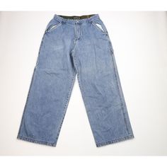 Vintage 90s Streetwear Mens 34x32 Distressed Baggy Fit Wide Leg Denim Jeans Blue Mens Jeans Bleach stains front and back. Distressing on cuffs. Distressed and faded Mens size 34 Measurements are: 17 inches across the waist laid flat 32 inch inseam 43 inches from top to bottom 11 inch leg open Blue Cotton US Shipping is FREE Canada is $15 and International is $24 Check out my other items in my store! PR1990 90s Style Dark Wash Cargo Jeans For Streetwear, Grunge Medium Wash Cargo Jeans For Streetwear, 90s Style Light Wash Streetwear Bottoms, Vintage Distressed Cargo Jeans For Streetwear, 90s Denim Blue Cargo Jeans For Streetwear, 90s Style Light Wash Jeans For Streetwear, 90s Style Denim Cargo Jeans For Streetwear, Vintage Medium Wash Cargo Jeans For Streetwear, 90s Style Denim Blue Cargo Jeans