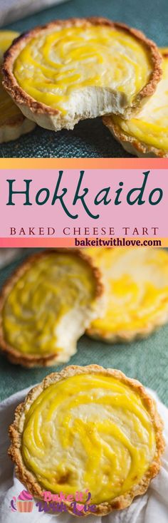 creamy, tangy homemade hokkaido cheese tarts are made with three cheeses and baked to perfection Japanese Tarts, Keto Tarts, Hokkaido Baked Cheese Tart, Hawaiian Cuisine, Ramekin Dessert, Bake Cheese Tart, Cheese Tart, Mascarpone Cream