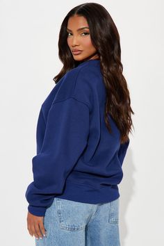 Available In Cream And Navy. Crewneck Sweatshirt Long Sleeve Embroidered Detail Disclaimer: Embroidery Placement Will Vary. Self: 80% Polyester 20% Cotton Contrast: 65% Cotton 30% Polyester 5% Spandex Imported | Lobster Livin' Crewneck Sweatshirt in Navy Blue size Medium by Fashion Nova Blue Relaxed Fit Top With Ribbed Collar, Blue Tops With Ribbed Collar And Relaxed Fit, Blue Fleece Crew Neck Sweatshirt, Blue Relaxed Fit Sweats For College, Blue Crew Neck Top For Fall, Blue Long Sleeve Sweatshirt With Ribbed Neckline, Blue Relaxed Fit Fleece Sweater, Blue Sweats For College In Fall, Blue Winter Tops For College