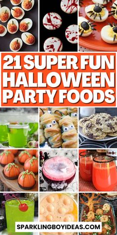 Halloween party foods add a spooky touch to any celebration. Discover creepy Halloween treats, Halloween appetizers, and monster-themed food. Try ghost-shaped snacks, Halloween finger foods, and ghoulish appetizers for a festive spread. There's something for everyone, from easy Halloween snacks to haunted house food. Explore pumpkin-themed food, Halloween desserts, and Halloween potluck recipes that are both fun and delicious. Must try these Halloween food ideas and scary Halloween recipes. Halloween Recipes Potluck, Healthy Halloween Food Dinner, Halloween Girls Night Food, Halloween Savoury Food, Halloween Party Food Ideas For Kids, Gross Halloween Food Ideas For Parties, Halloween Potluck Ideas Food, Savoury Halloween Food, Halloween Meals For Party