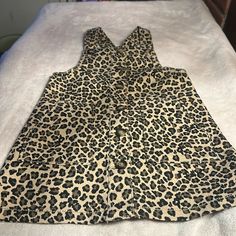 New Without Tags Toddler Girl Overall Dress Adorable Leopard Print Front & Center Button Down 2 Front Pockets Girls Dres, Overall Dress, Kids' Dresses, Toddler Girl, New Dress, Black And Brown, Leopard Print, Overalls, Kids Shop