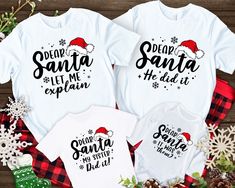 Custom Dear Santa Christmas Shirt, 46 Quotes Dear Santa Tees, Funny Christmas Pajamas, Xmas Party Shirt, Holiday Matching T-shirts, custom Dear Santa, Dear Santa shirt, Dear Santa quotes, christmas group tee, xmas crew shirt, custom xmas shirt, christmas 2024 shirt, family pajamas,  matching christmas, funny team shirts, matching xmas tee Custom Tee Nation offers unique and personalized t-shirts that let you express your style and personality. Choose from a range of designs and add your own text White Christmas Shirt With Letter Print, White Christmas Letter Print Shirt, White Family Matching Christmas T-shirt, Family Matching White Christmas Tops, White Family Matching T-shirt For Holidays, Family Matching White Tops For Christmas, White Letter Print Shirt For Holiday, Dear Santa Quotes, Funny Christmas Pajamas