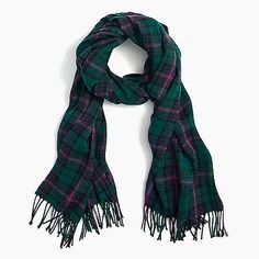 J.Crew Factory - Shopping Bag Black Silk Scarf, Tartan Plaid Scarf, Plaid Capes, Pompom Scarf, Classic Scarf, Peregrine, Circle Scarf, Knit Infinity Scarf, Striped Scarves