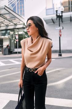 camel sweater top // fall workwear inspo for women Camel Top Outfit, Las Vegas Outfit Club, Las Vegas Outfits Winter, Vegas Outfit Ideas Spring, Las Vegas Outfit, Camel Sweater, Conservative Outfits, Fall Workwear, Vegas Outfit