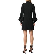 This black dress is detailed with a heart-shaped cut-out on the front.Band collarBillowing sleevesRear zip fasteningHeart motif cut-out detailMade in ItalyComposition: Viscose 70%, Acetate 27%, Spandex/Elastane 3%Lining: 73% Acetate, 27% Silk Made in Italy Elegant Gucci Mini Dress For Party, Elegant Gucci Cocktail Mini Dress, Gucci Fitted Dress For Night Out, Fitted Gucci Dress For Night Out, Chic Gucci Dress For Night Out, Gucci Black Evening Dress, Gucci Fitted Mini Dress, Fitted Gucci Mini Dress, Gucci Mini Dress For Evening