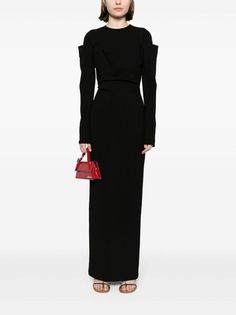 Jacquemus Sabre cold-shoulder Dress - Farfetch Yoko London, City Dress, Summer Beach Wear, Ski Wear, Lady Dior, Coat Dress, Jacket Tops, Denim Dress, All Fashion