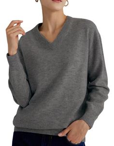 Welcome to VK Apparel   VK Apparel   Home About Policies Contact   Description Women's lightweight classic soft and warm pull over v neck sweater comes in a polyester blend material with a ribbed v-neck collar and ribbed cuffs. Material: 85% Polyester, 13% Rayon, 2% Size: L Lightweight comfortable stretch material V-neck ribbed collar MSRP: $38.00 Size Guide Payment Shipping Returns About Us   Measurements: Measurements taken laying item flat: Pit to pit: 24" Shoulder: 20" Sleeve: 23" Length: 22 Warm Sweater, Warm Sweaters, Neck Warmer, Neck Collar, V Neck Sweater, Vneck Sweater, Charcoal Grey, About Us, Neck Sweater