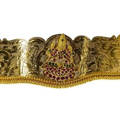 Add movement and luxury to your most festive looks with Vaddanam waist belts that will transform any look, like this 22K yellow gold Laxmi Vaddanam waist belt from Virani Jewelers. Features: • 22K Yellow Gold • Laxmi Image • Laser etched design • Precious rubies, emeralds and CZ gemstones • Adjustable Belt Virani Jewelers has always been committed to providing only the purest in 22K gold jewelry with beautiful and timeless jewelry pieces, much like this 22K yellow gold Laxmi Vaddanam waist belt 22k Gold Jewelry, Online Gold Jewellery, Etched Designs, Timeless Jewelry, Adjustable Belt, Precious Gemstones, 22k Gold, Belts For Women, Waist Belt