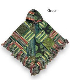 Cotton Patch Ponchos have been a stable part of festival life for many years. They offer great warmth, are very comfortable. Short Brushed cotton poncho featuring front pocket, hood, one wooden button and Handmade in Nepal 🇳🇵    Features:- Free size Front pocket  Easy to wear  100% cotton made in Nepal  Hand wash only  Measurement (Approx) Chest - 104cm Length- 80cm (long) Feedback: If for any reason you are not satisfied with your purchase please contact me before leaving negative or neutral Casual Hooded Poncho For Festival, Casual Cotton Hooded Poncho, Casual Hooded Cotton Poncho, Traditional Cotton Poncho For Fall, Green Hooded Poncho For Winter, Green Hooded Winter Poncho, Winter Green Hooded Poncho, Hooded Cotton Poncho For Festival, Hippie Hooded Poncho For Festivals